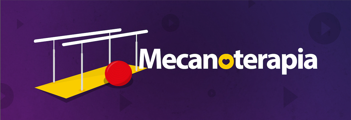 Fondo morado con texto blanco: Mecanoterapia