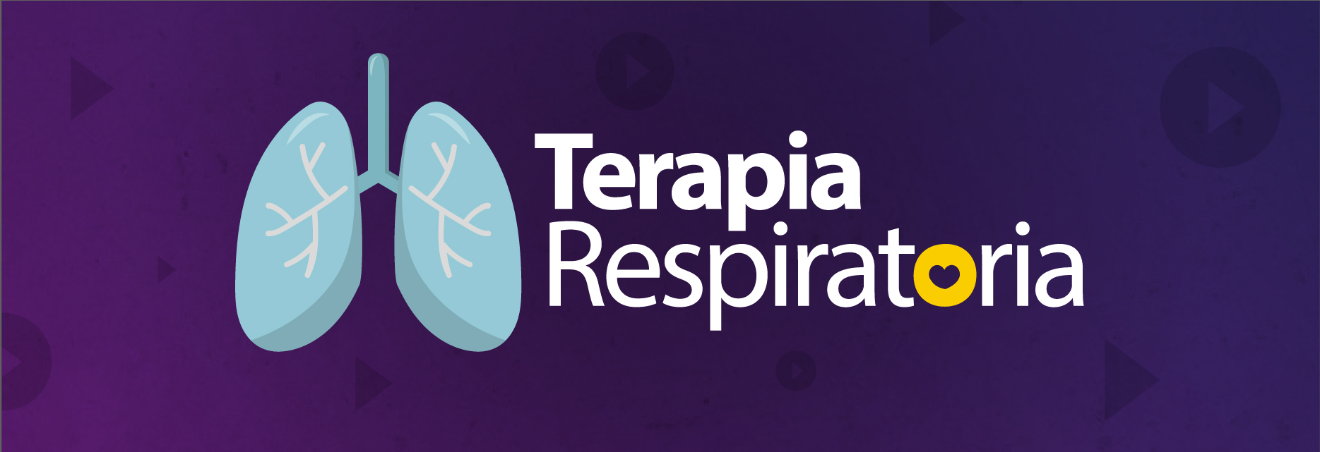 Fondo morado con texto blanco: Terapia Respiratoria