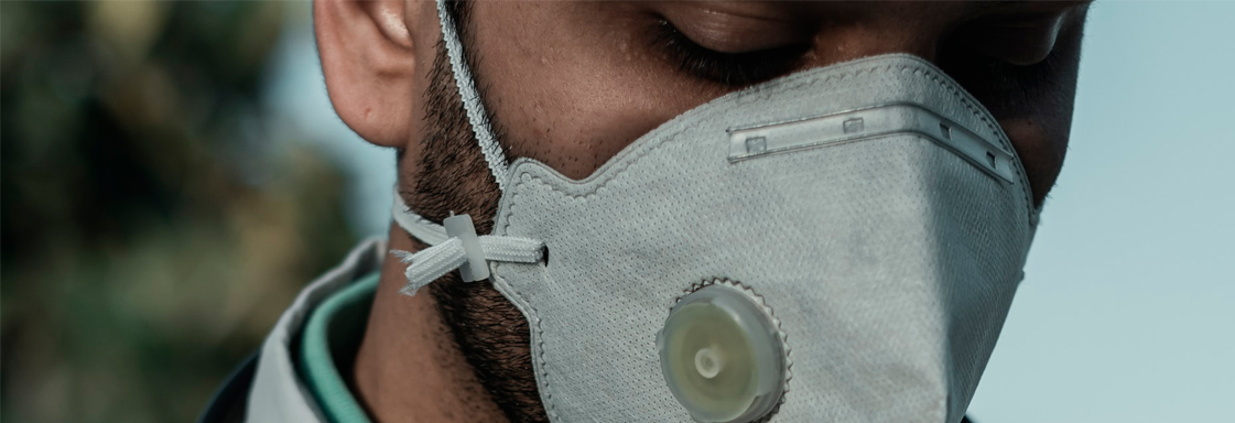 Fotografía con mascarilla de protección