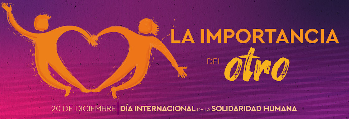 Ilustración de dos personas que forman un corazón, a un lado el texto: la importancia del otro