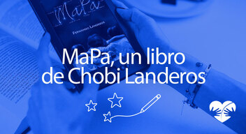 Imagen con foto de una tableta electrónica con el libro de MaPa